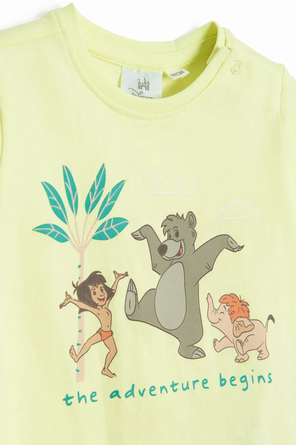 Детская футболка с коротким рукавом с принтом The Jungle Book Character Cool Club, Yellow — фото 2