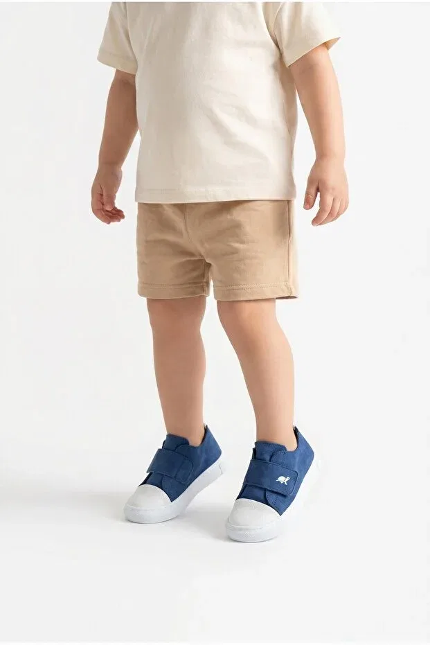 Детские кроссовки для девочек с липучкой Sthapy, Navy Blue — фото 3