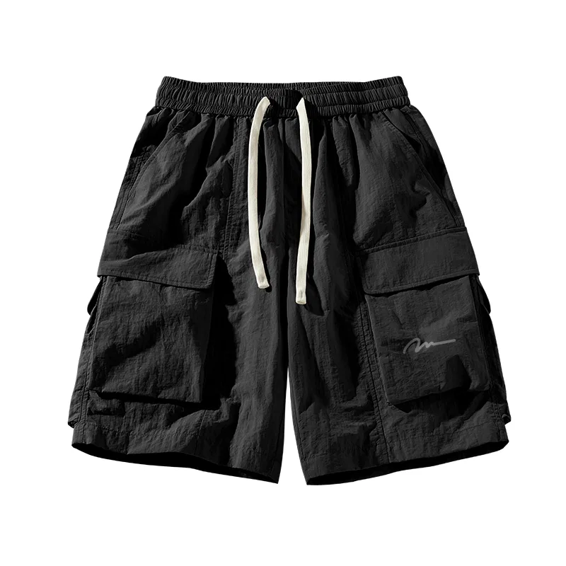Детские шорты карго с охлаждающим эффектом Ice Silk MINISO, Black (Ma Changkui Label on Front Left of Pants)
