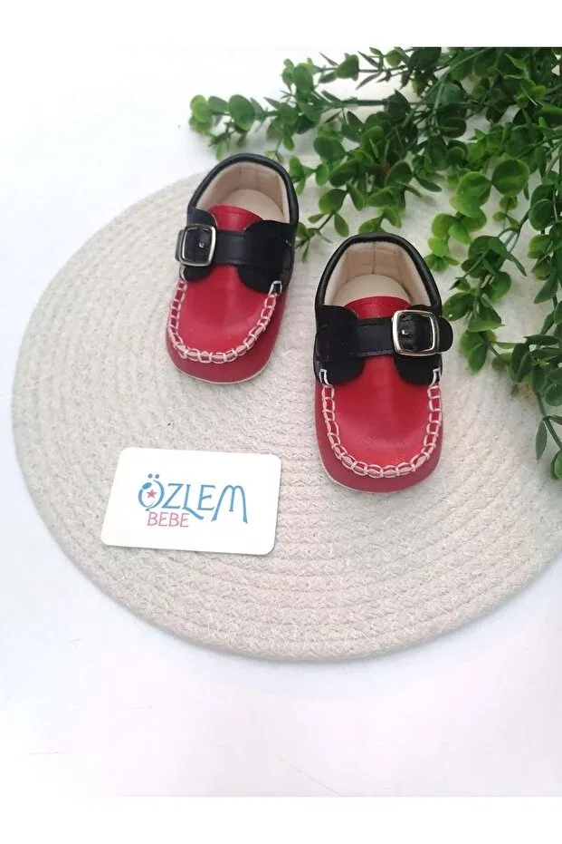 Детские туфли для мальчиков на ремешке Özlem Bebe, Red