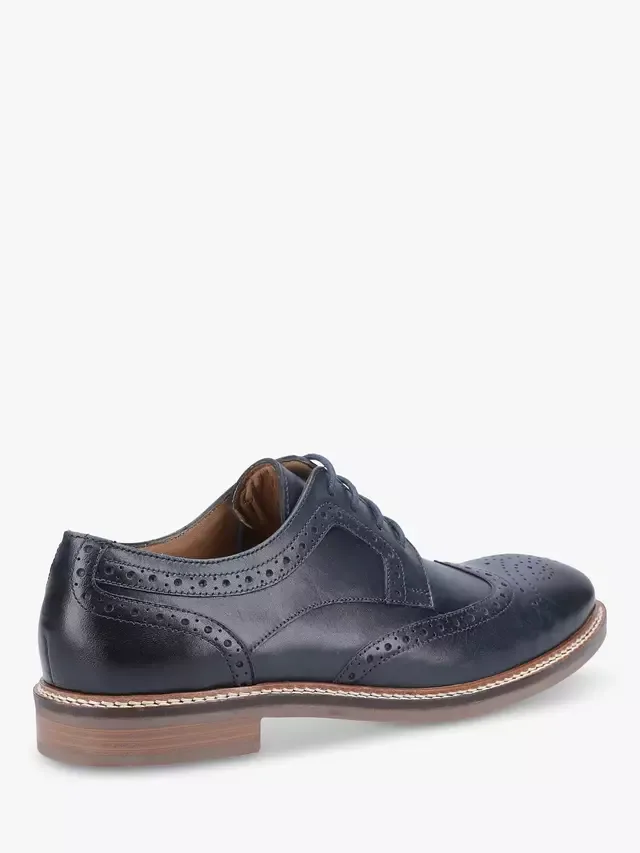 Кожаные броги Bryson с перфорацией Hush Puppies, Blue — фото 3