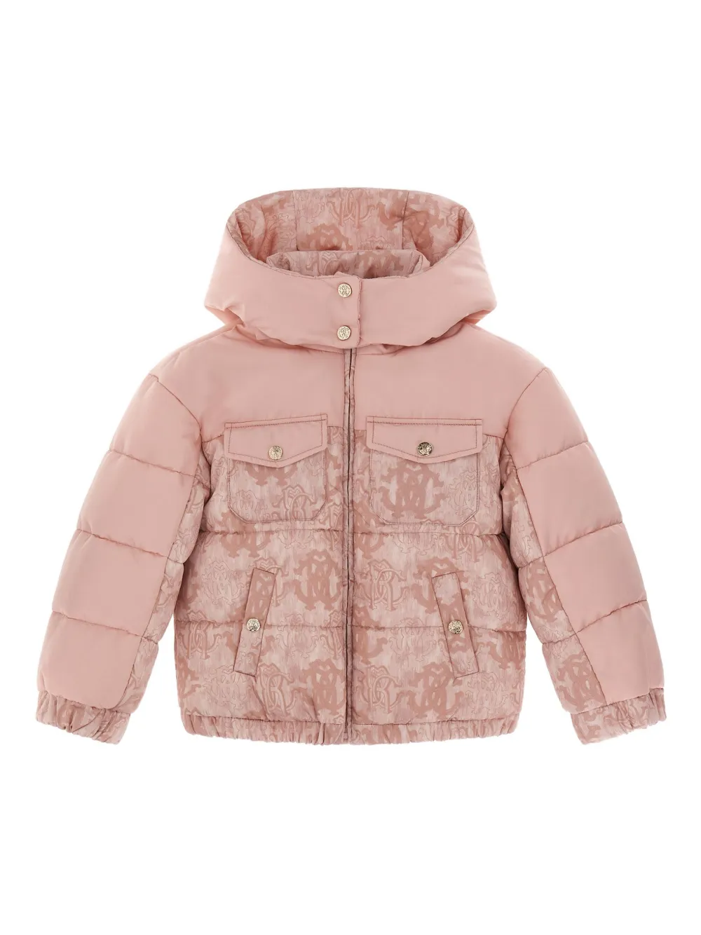 

Стёганая куртка с капюшоном Roberto Cavalli, розовый