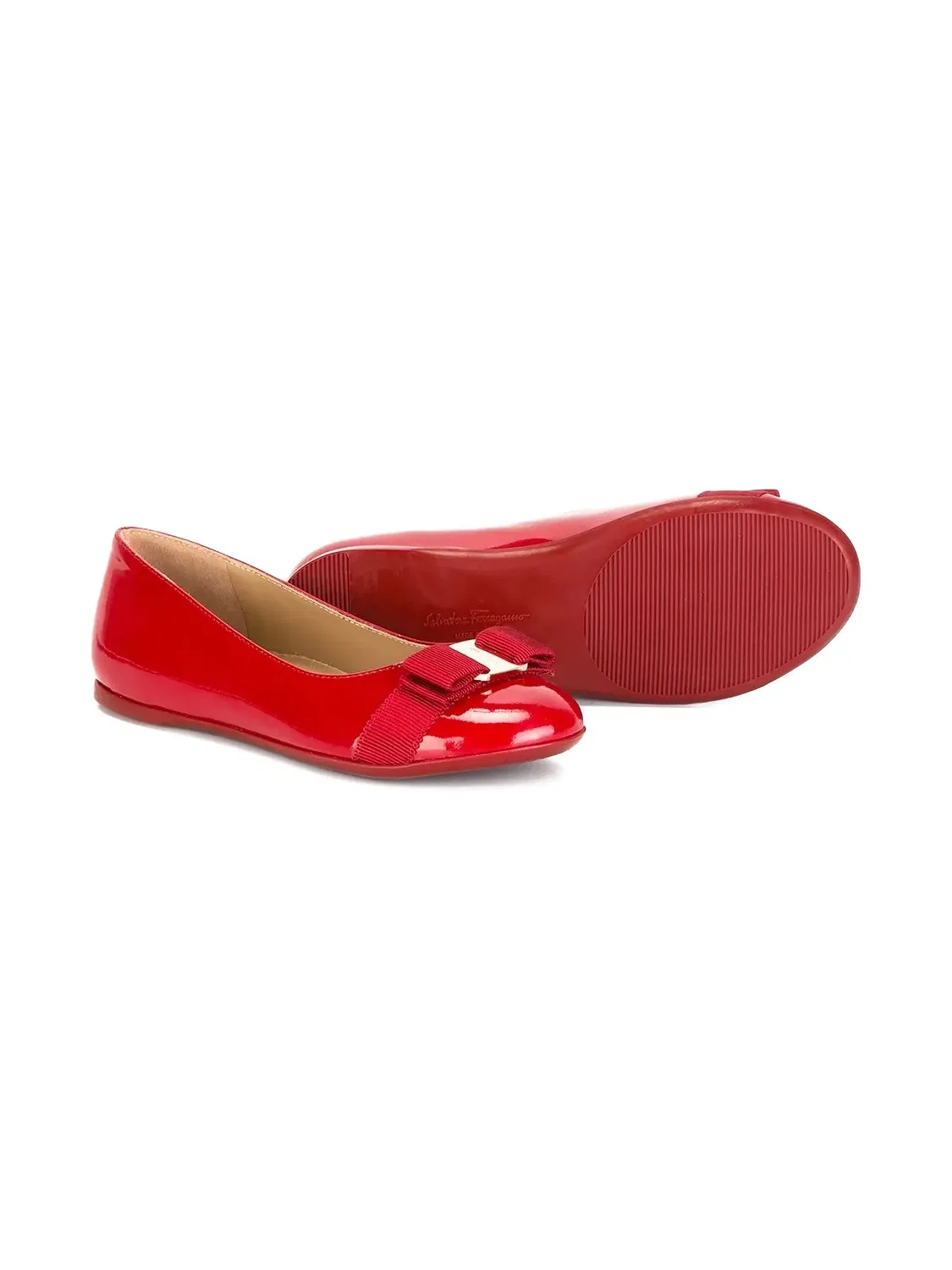 Балетки Varina Ferragamo Kids, красный — фото 2
