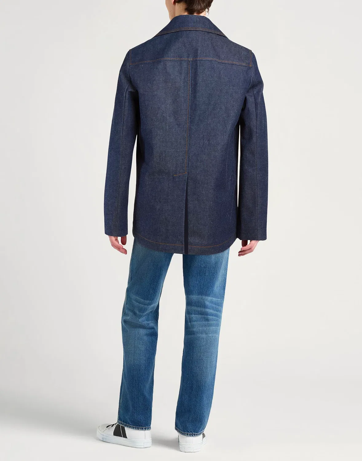 Джинсовая куртка Gucci мужская, с логотипом, синий — фото 3