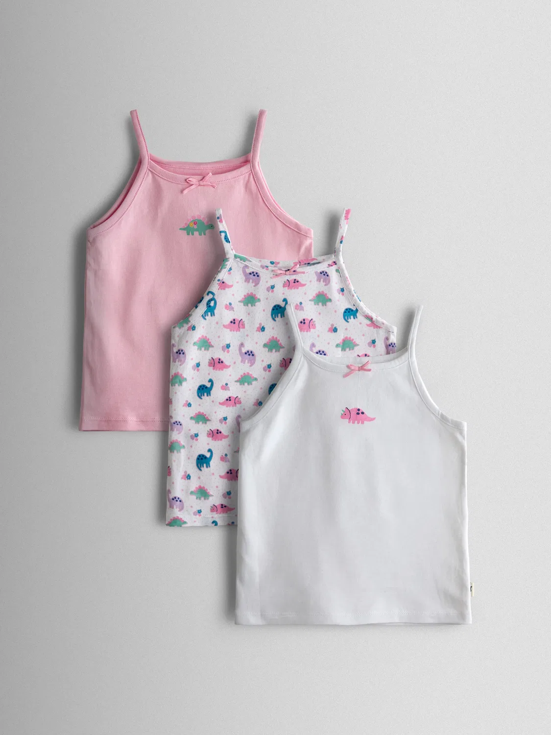Комплект из 3 боди JoJo Maman Bébé Pink Dino, розовый