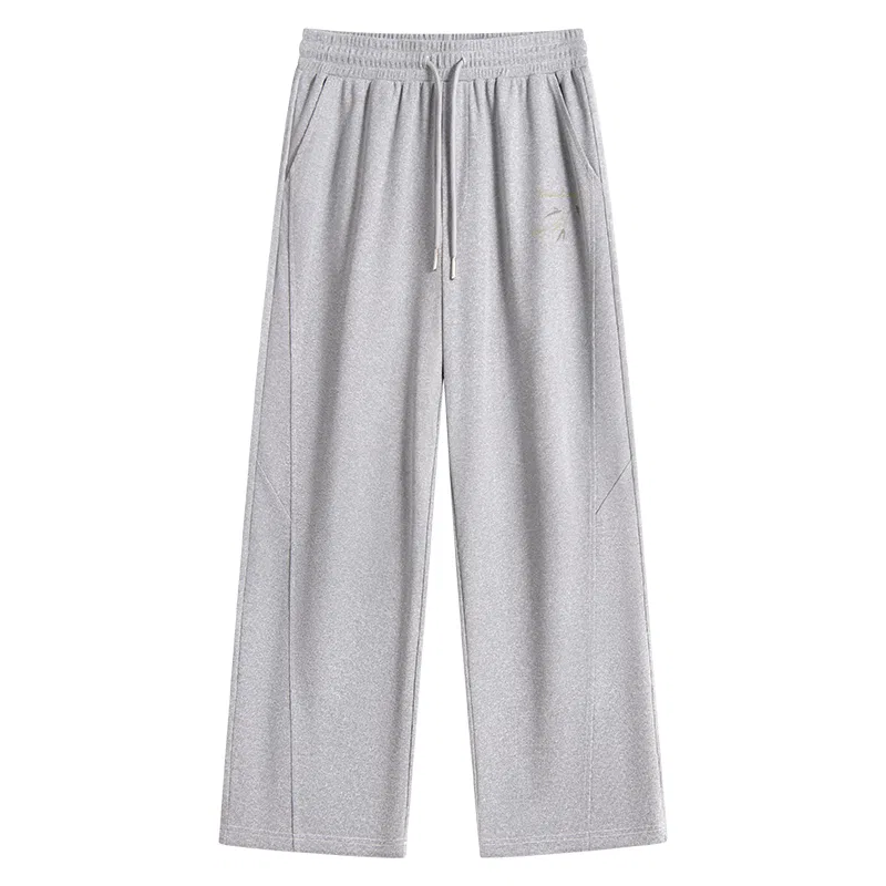 Детские брюки прямого кроя Bamboo Shadow Breeze Pants Logo MINISO, Heavyweight Waffle Knit Black — фото 4