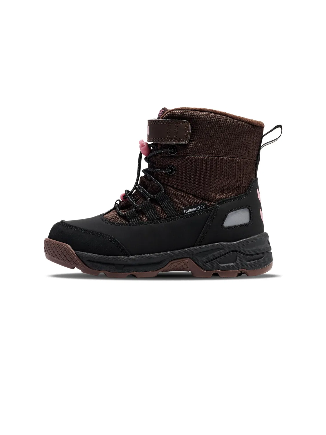 Детские зимние ботинки с липучкой Snow Boot Draußen Hummel, Braun Dunkelgrau