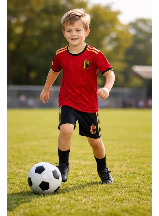 Комплект футбольный с принтом Belgium 2026 World Cup Home Jersey Kit Toyland — фото 3