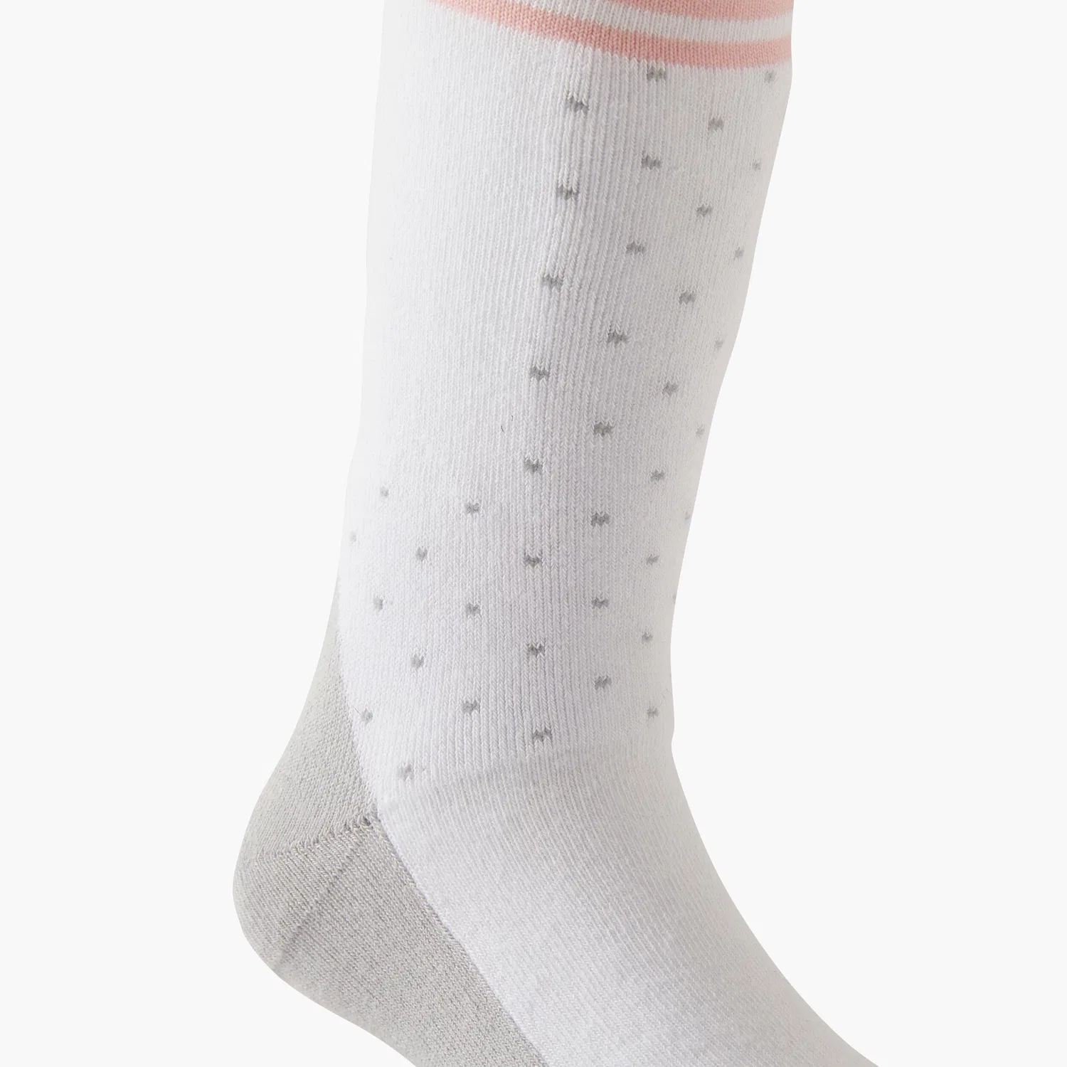 Детские носки для скейтбординга Skatersocken Oxelo, Perlgrau Fluoreszierendes Blassrosa — фото 4
