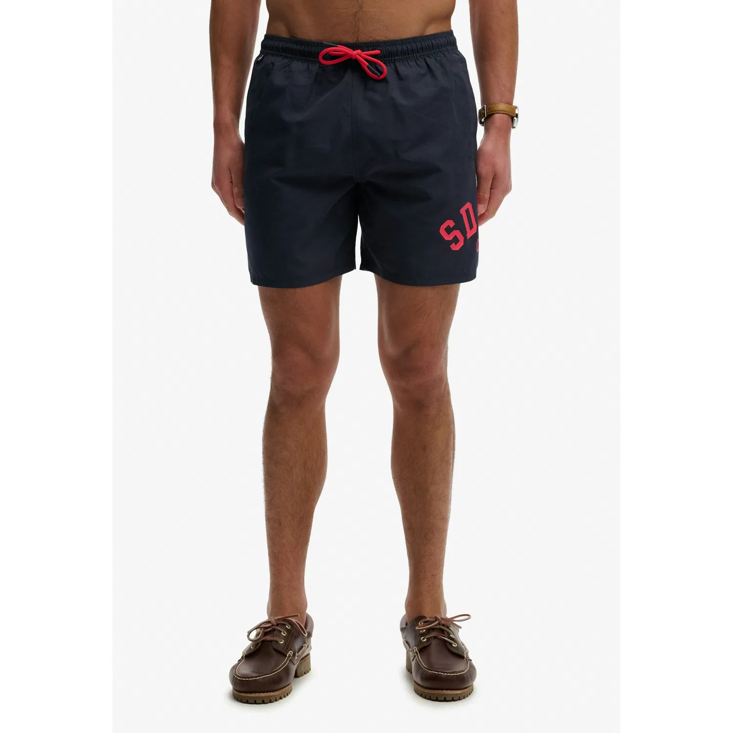 Мужские плавки с принтованным логотипом Superdry, Eclipse Navy