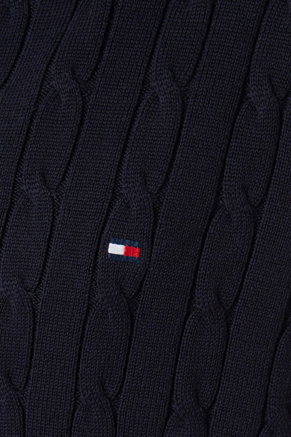 Свитер на молнии крупной вязки из органического хлопка Tommy Hilfiger, синий — фото 4