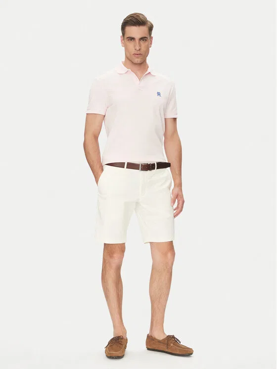 Поло regular fit Tommy Hilfiger, розовый — фото 2