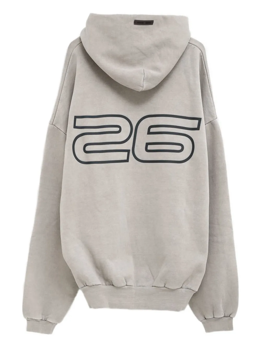 Худи с принтом логотипа в стиле 90-х Fear Of God Essentials, серый — фото 2
