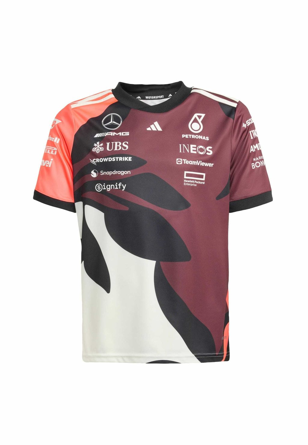 

Футболка с принтом Adidas Performance, бордовый