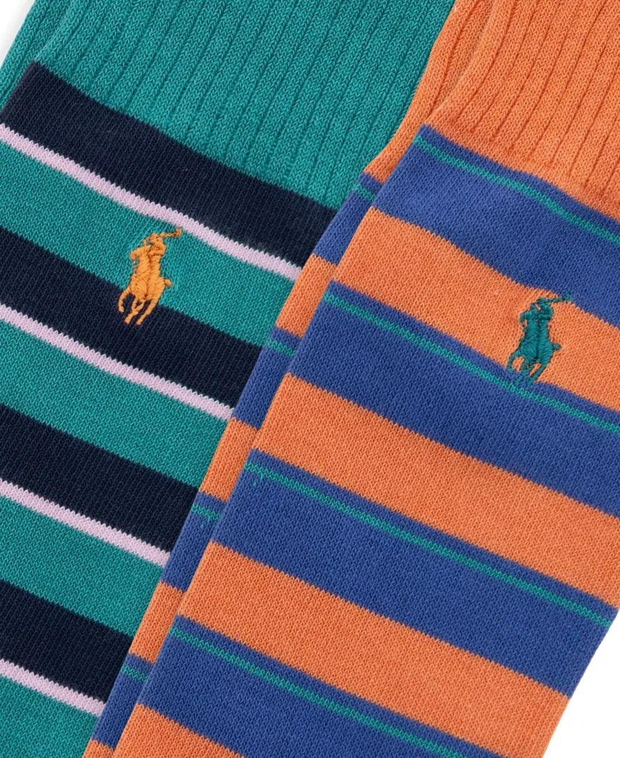 Мужские носки в разноцветную полоску, комплект из 2 пар Polo Ralph Lauren — фото 2
