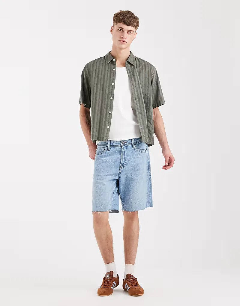 Рубашка Levi's Lama с коротким рукавом, свободного кроя, в зеленую клетку — фото 2