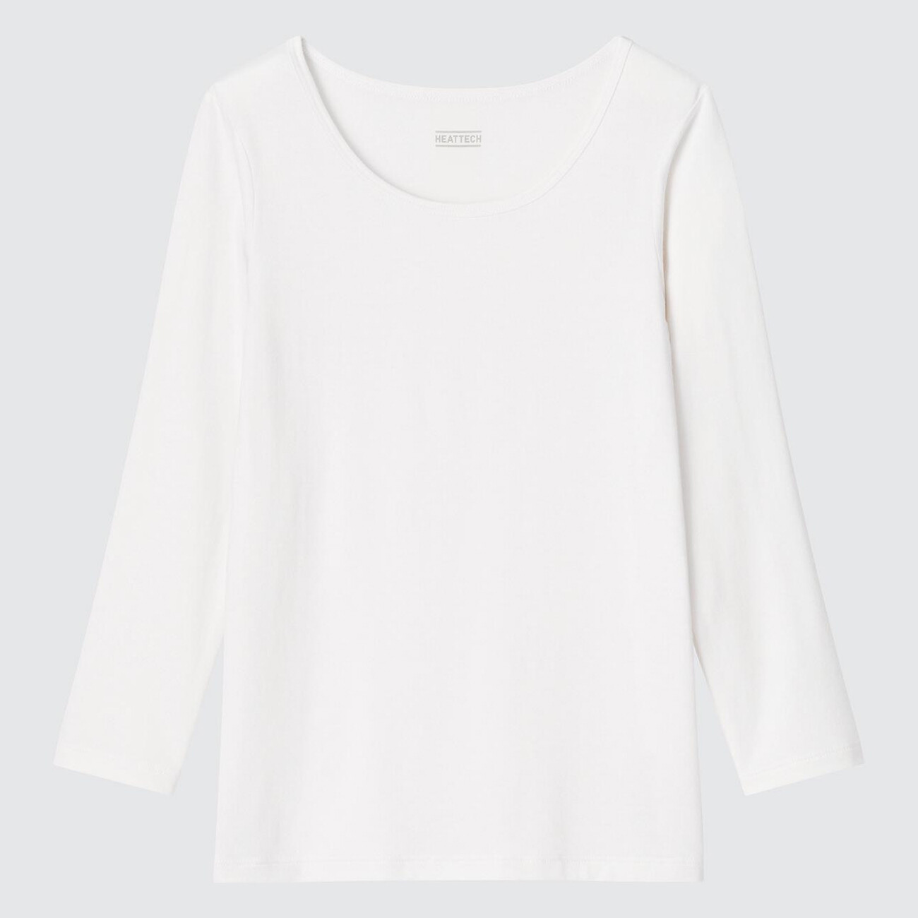 

Термо-лонгслив HEATTECH с овальным вырезом и длинными рукавами Uniqlo, белый