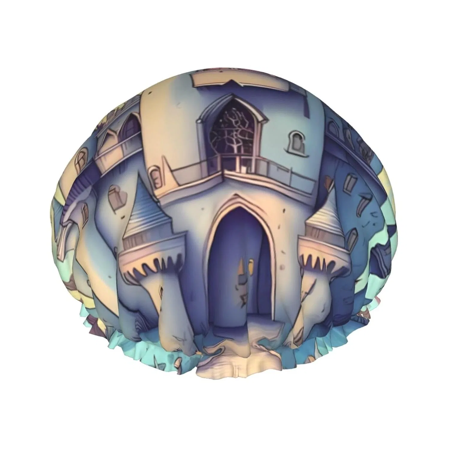 Дождевик для душа с принтом Fairytale Castle, RLDOBOFE, двойной слой, водонепроницаемый, 27 см