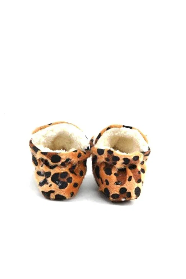 Детские тапочки для новорожденных с принтом Babytor, Leopard — фото 3