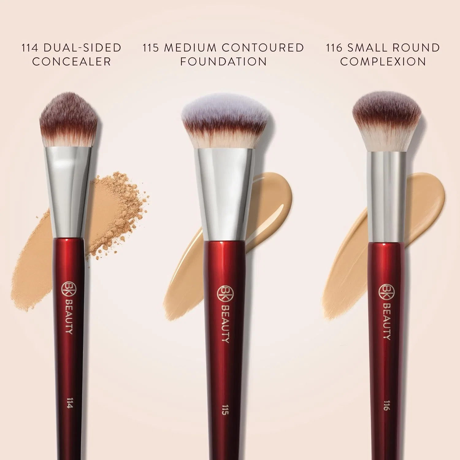 Набор кистей для макияжа Core Teint Trio, 3 предмета, BK Beauty — фото 3