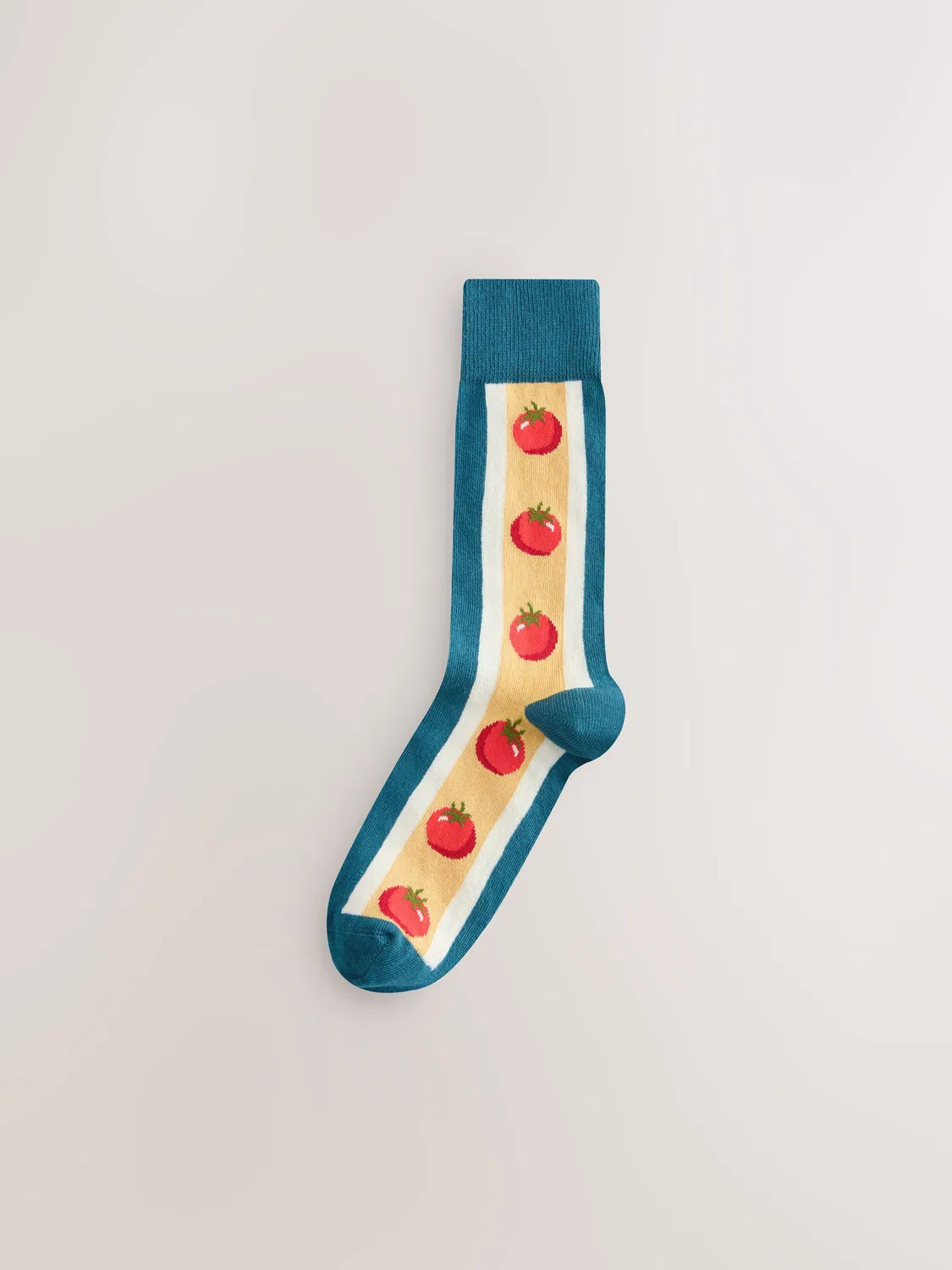 Носки 5 пар, аргайл, Food Pattern Next, синий/красный/оранжевый — фото 4