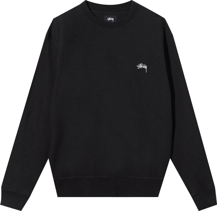 

Толстовка Stussy Stock Logo Crew 'Black', черный