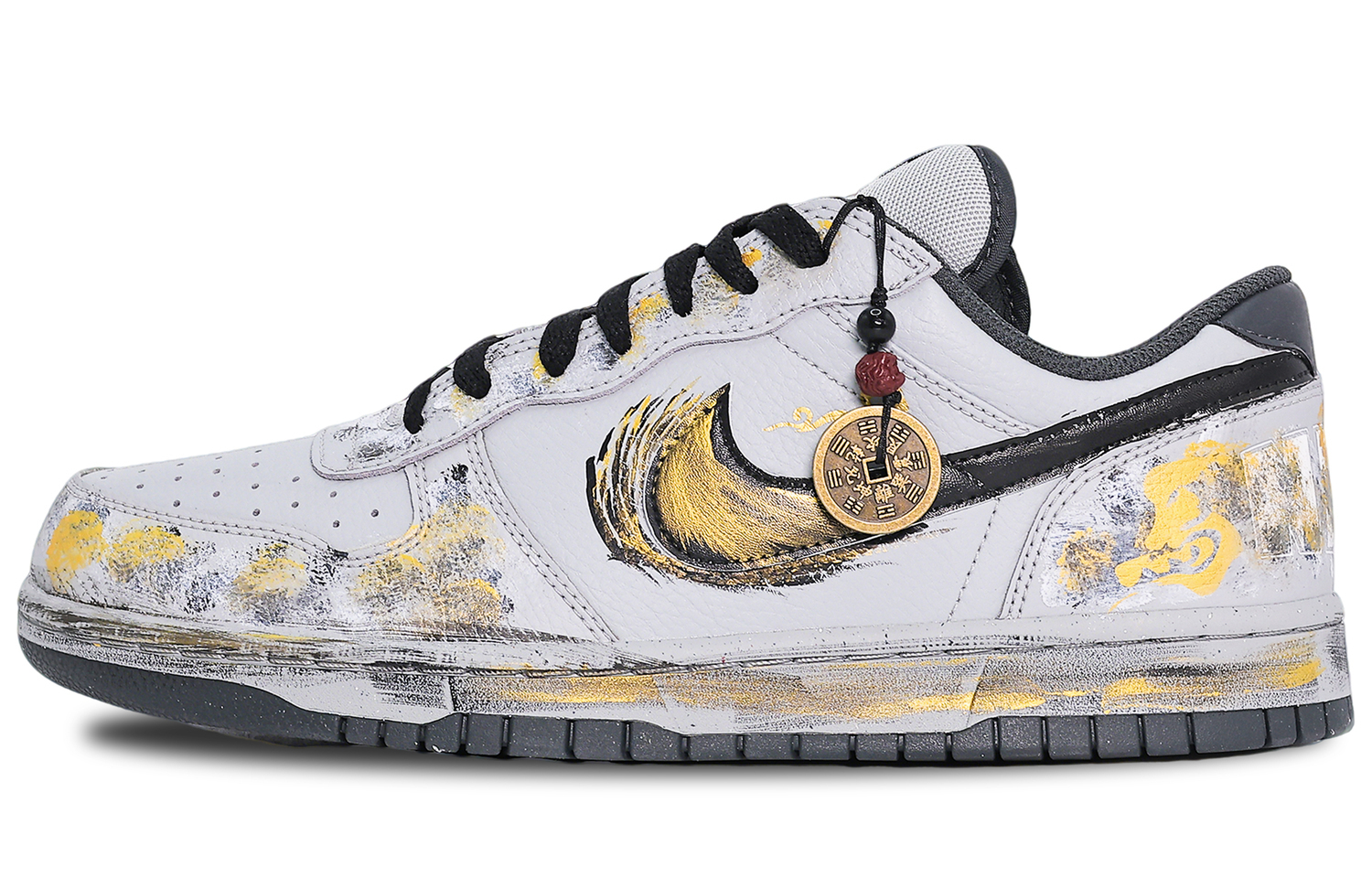 

Nike Большие синтетические кожаные, устойчивые к истиранию, легкие и дышащие низкие скейтборд кроссовки мужские Gold