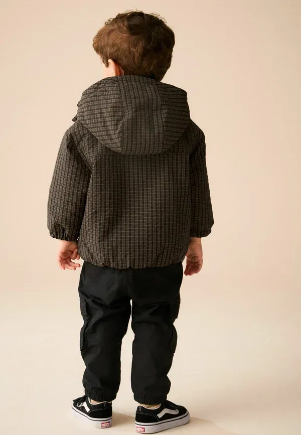 Куртка легкая, клетка, Utility Anorak Next, коричневая клетка — фото 3