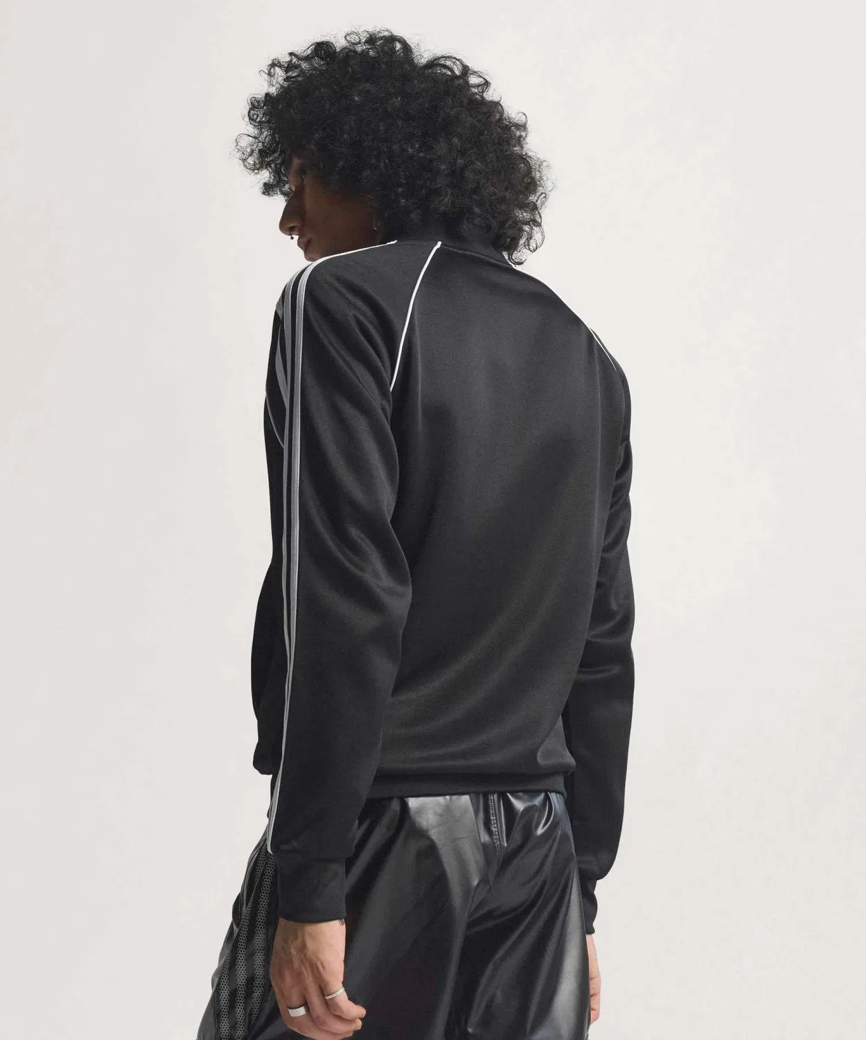 Мужская куртка-джерси с длинным рукавом Slim Fit Adidas Originals, Black — фото 4