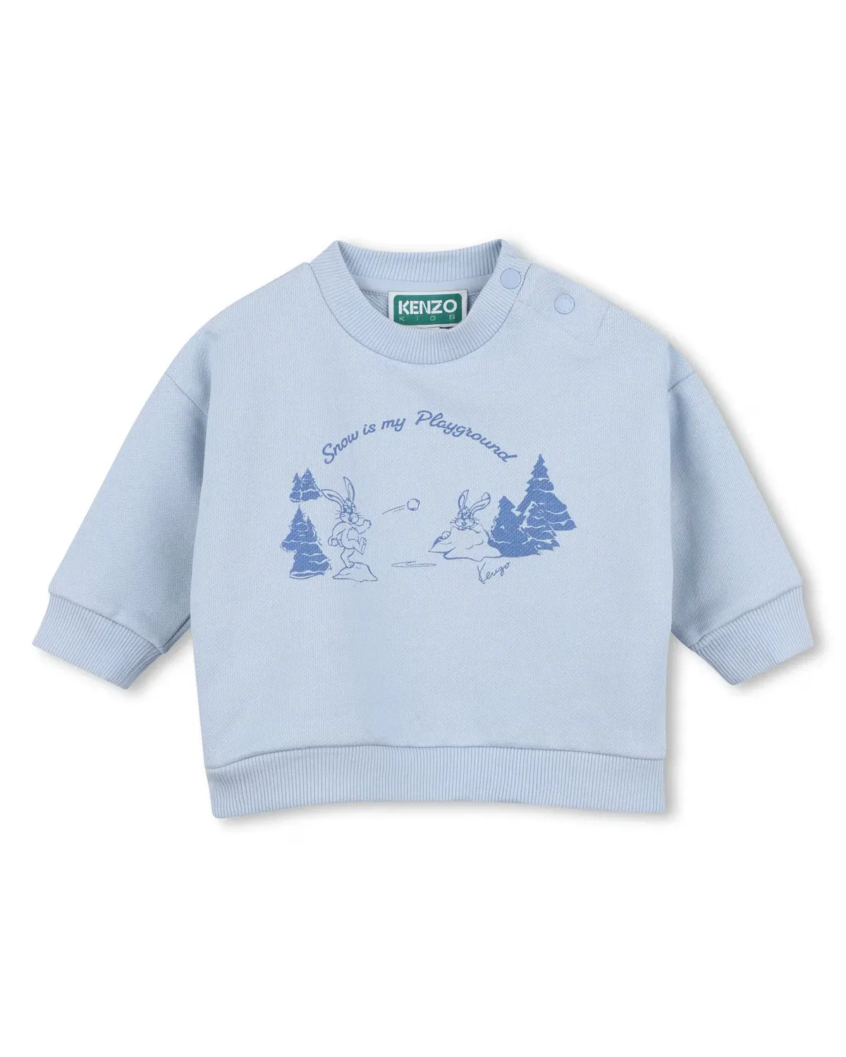 Детский комплект для мальчиков с принтом Kenzo Kids, Голубой — фото 2