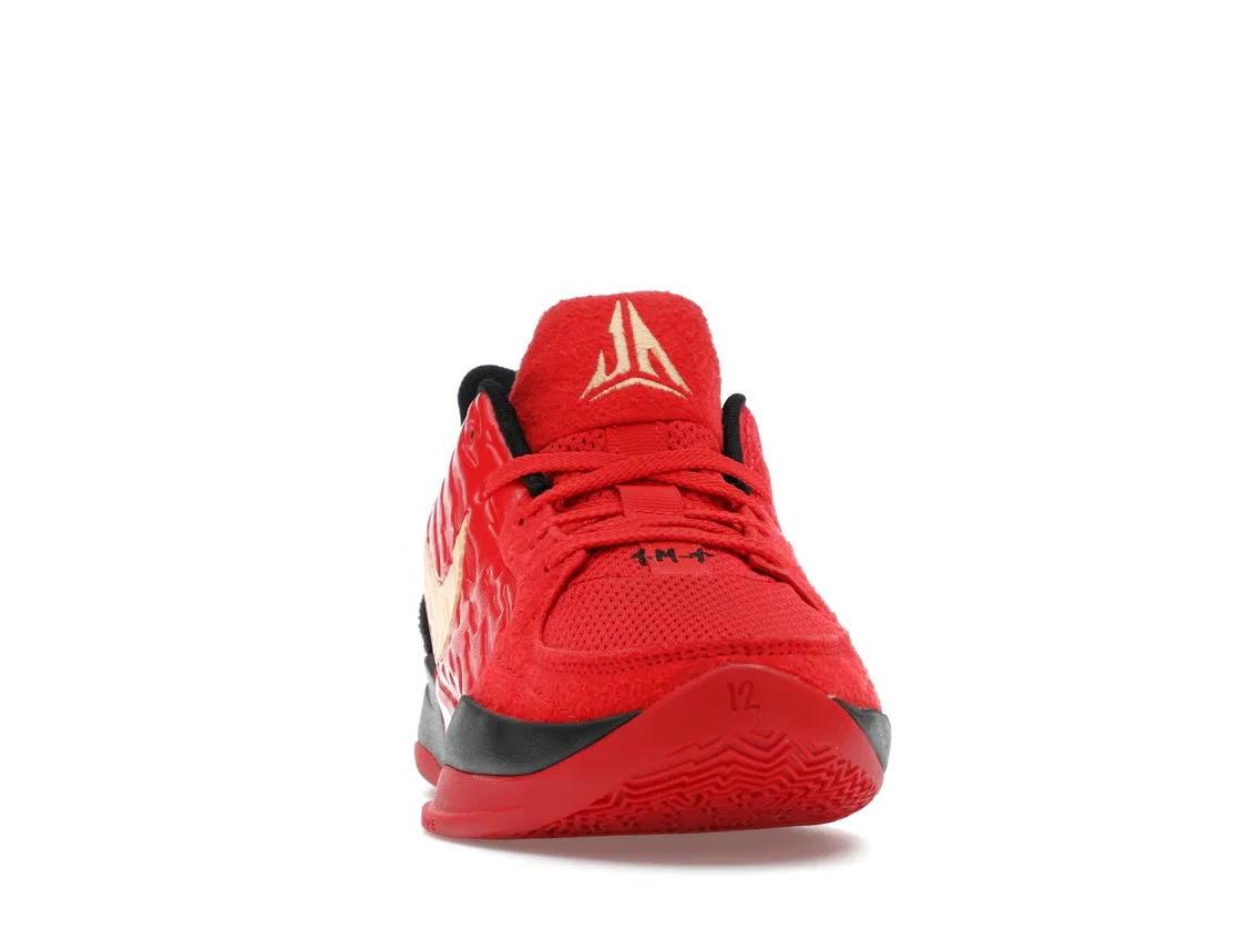 Детские кроссовки с принтом Nike Ja 2 Nightmare Nike, University Red/Celestial Gold/Black/Jade Horizon — фото 2