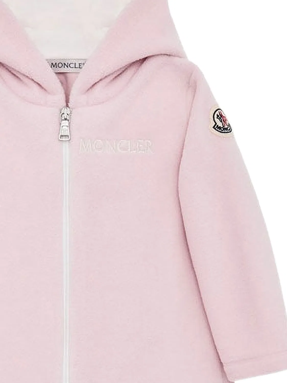 Комбинезон с капюшоном и ушками Moncler, розовый — фото 2