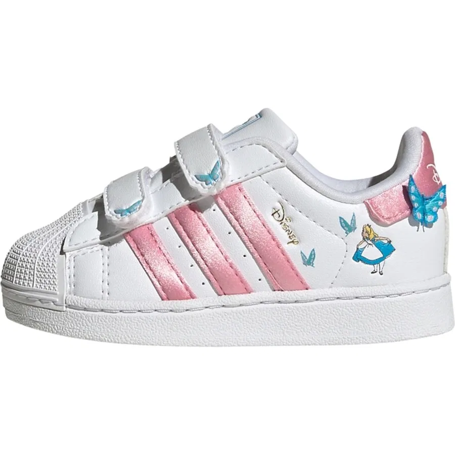 Детские кроссовки с принтом Disney Superstar II Comfort Closure adidas, Бело-розовый — фото 2