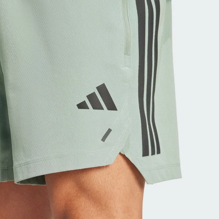 Шорты спортивные с принтом 3-Stripes Performance PrimeLift adidas, Зеленый — фото 4