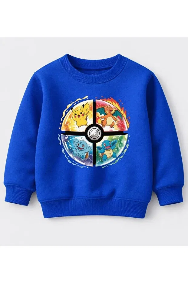 Детские свитшот для девочек с принтом Efendioğlu Design, Blue