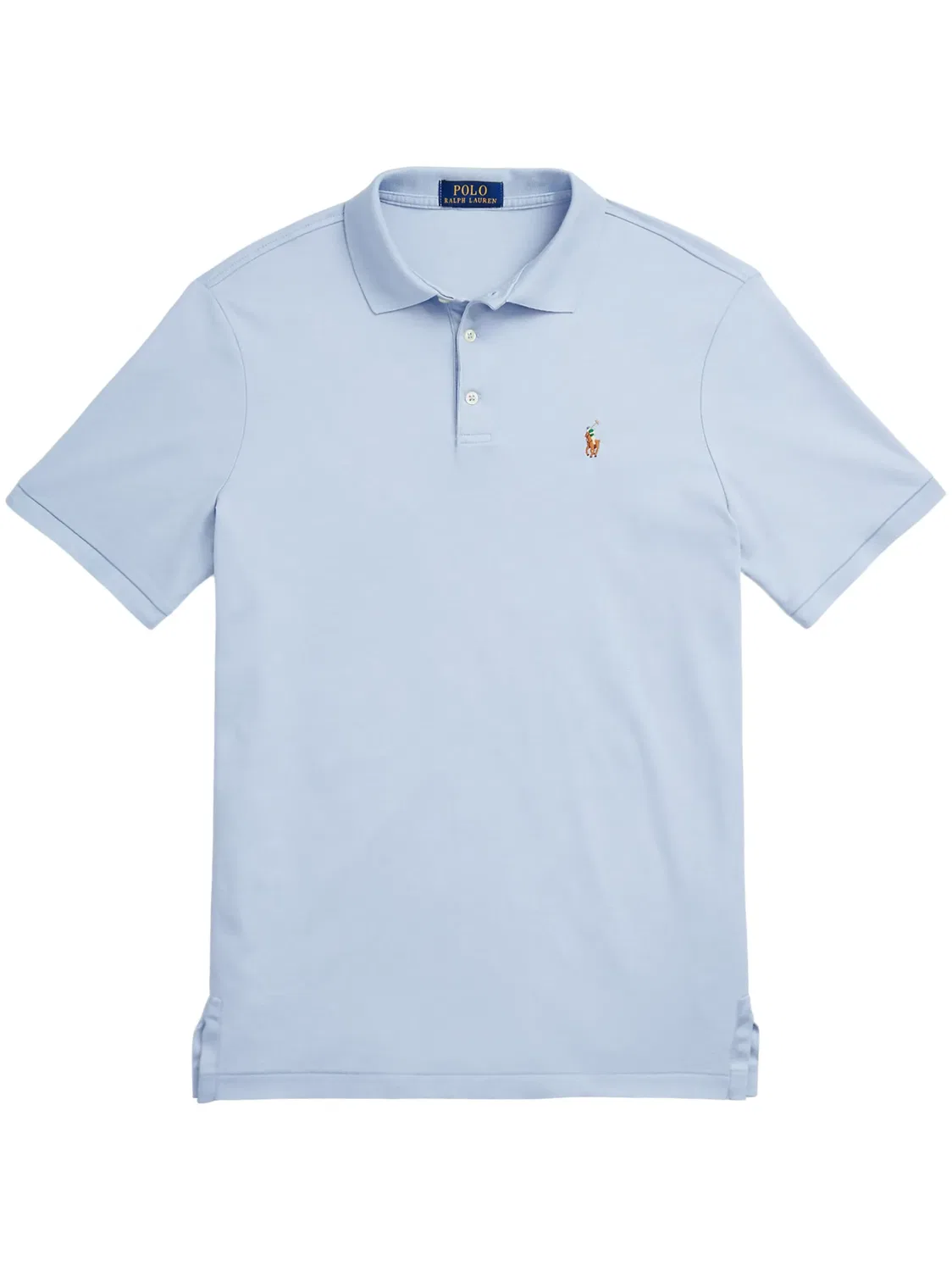 Рубашка-поло с вышитым пони, голубая Polo Ralph Lauren, голубой