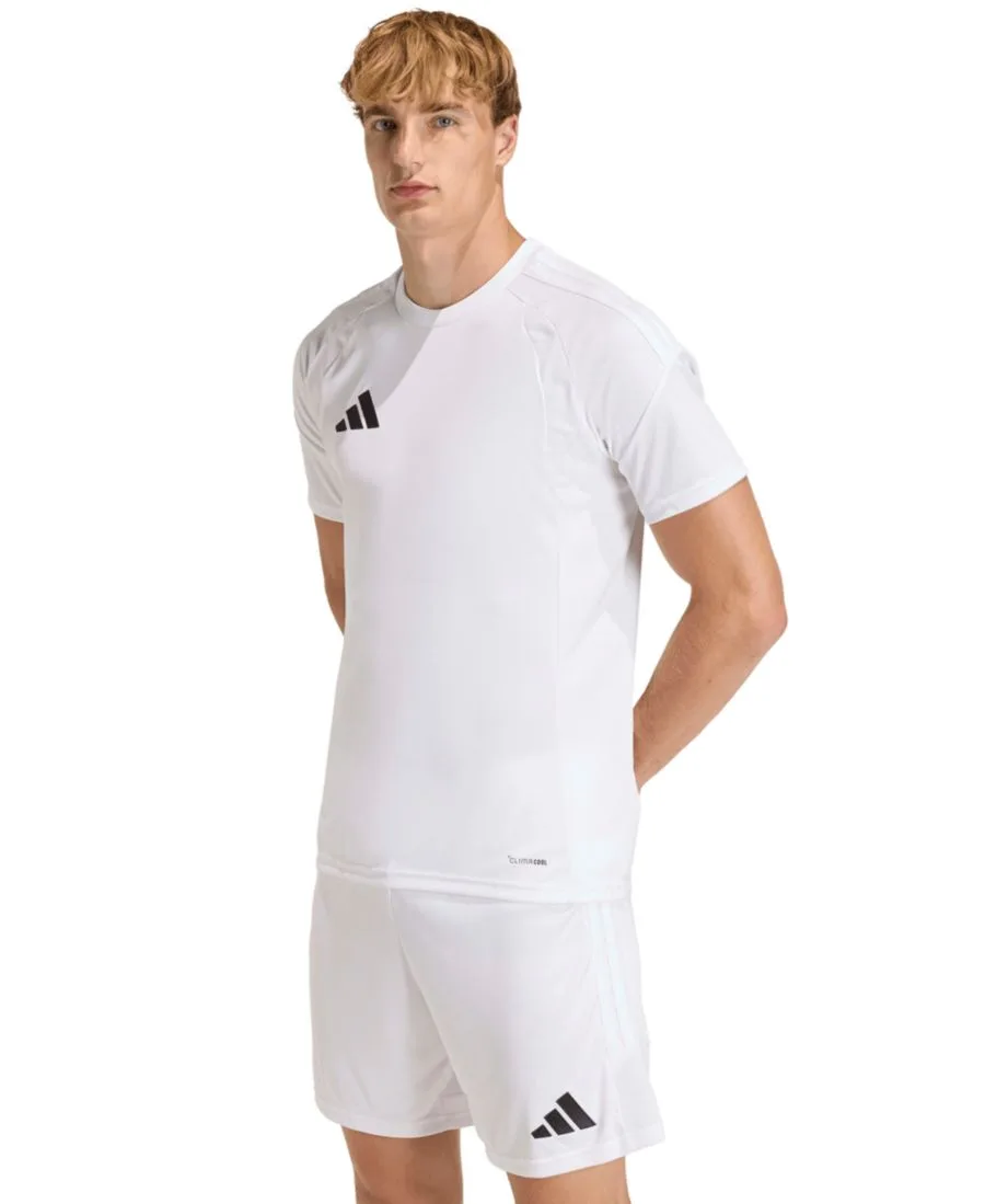 Мужская футболка Tiro 26 League Jersey с круглым вырезом и возможностью надевания Adidas, белый