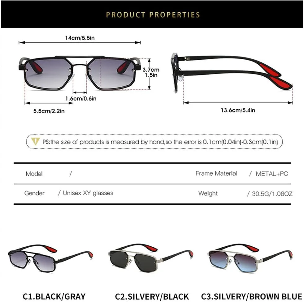 

Модные металлические женские солнцезащитные очки с двойной перемычкой, роскошные трендовые очки для мужчин, очки Drive Shades UV400, SUN1832 Generic, Gold Gray Tea