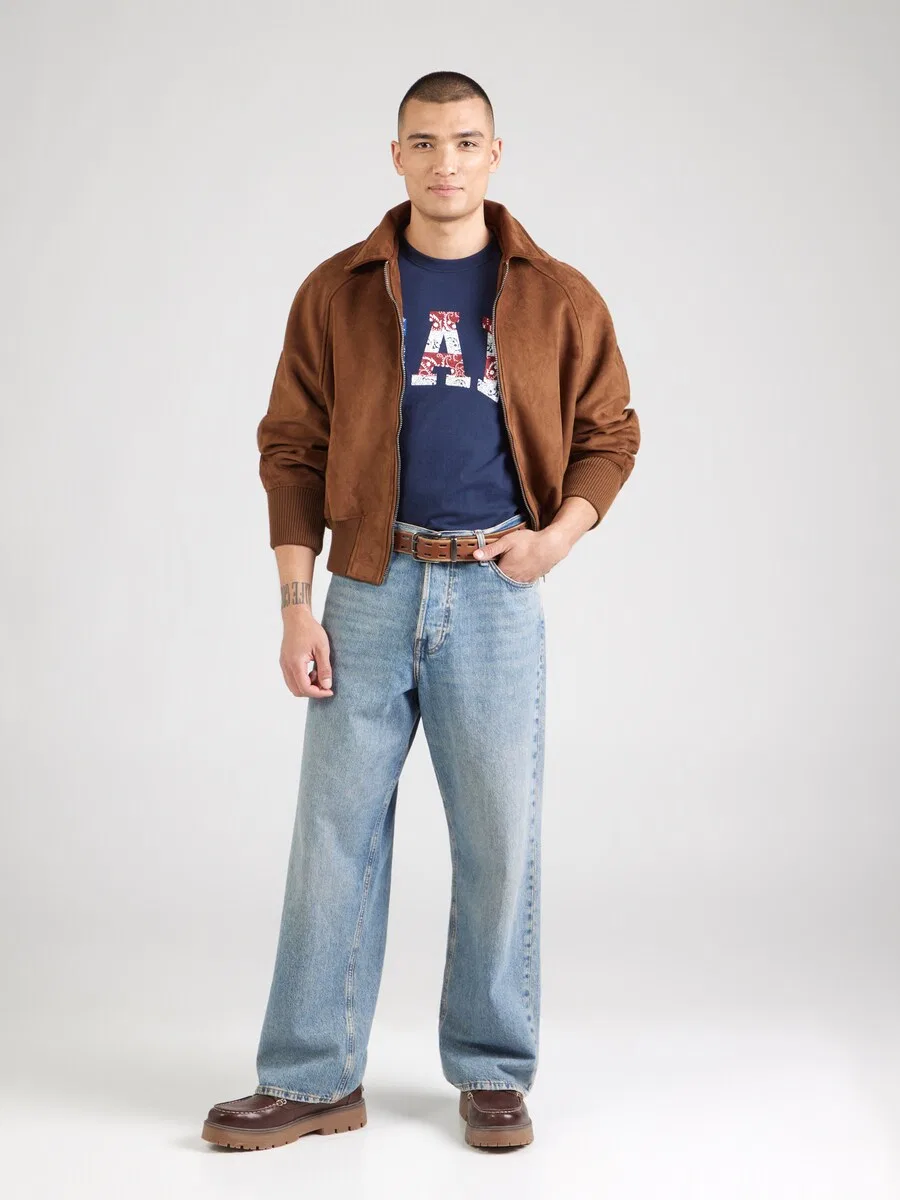 Рубашка GAP 'EVERYDAY' темно-сини королевского синего цвета — фото 4