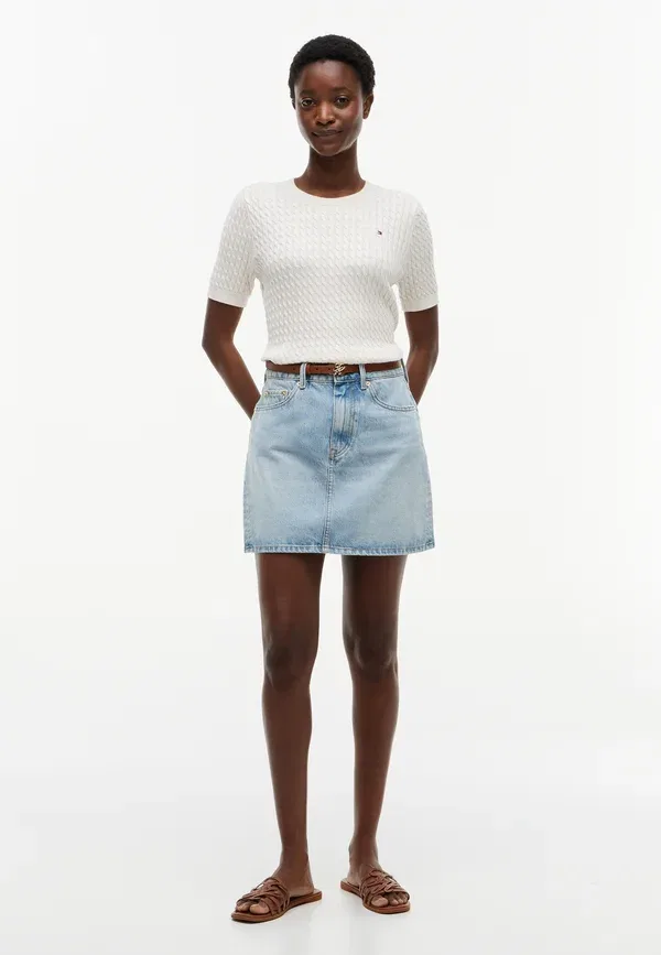 Юбка джинсовая мини Tommy Hilfiger, Light-blue Denim, светло-голубой — фото 2