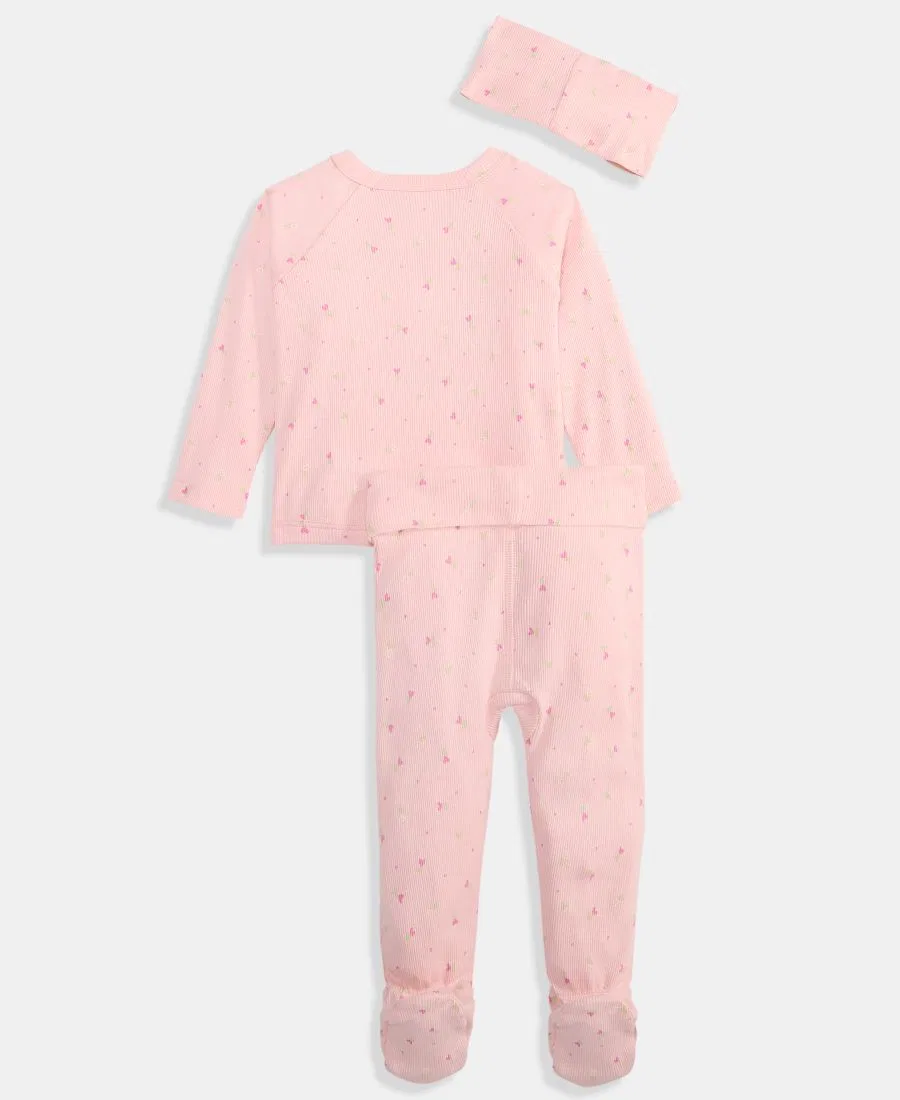 Комплект из 3 предметов: топ, повязка на голову и штаны First Impressions, Fuzzy Pink — фото 3