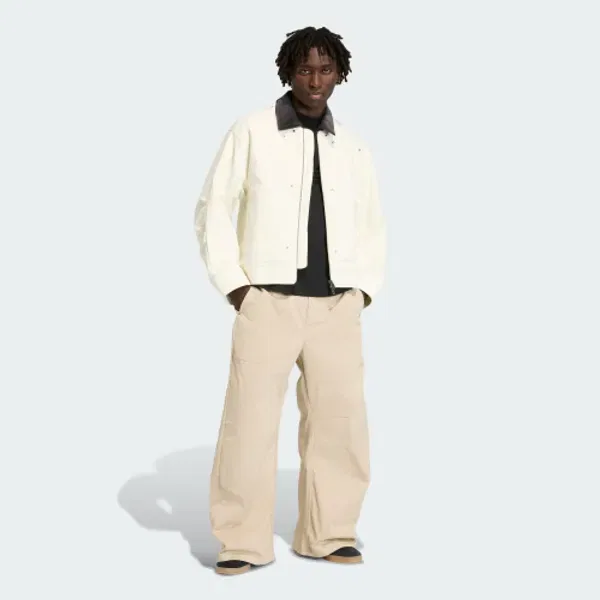Бомбер куртка Premium Essential, свободный крой, Adidas, айвори — фото 4