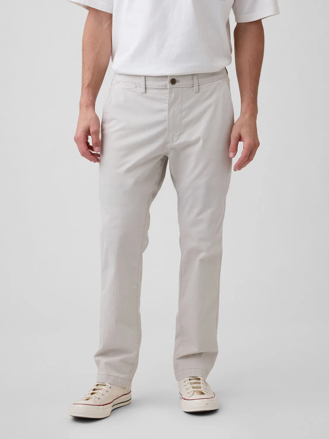 Брюки чинос из хлопка Gap, Cream