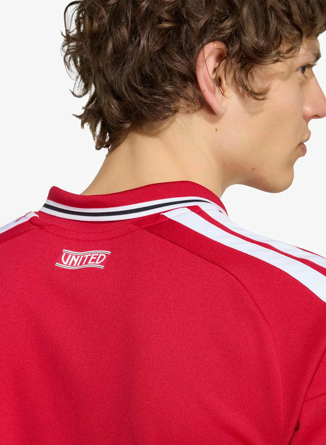 Футболка футбольная с принтом Manchester United Adidas, красный — фото 4