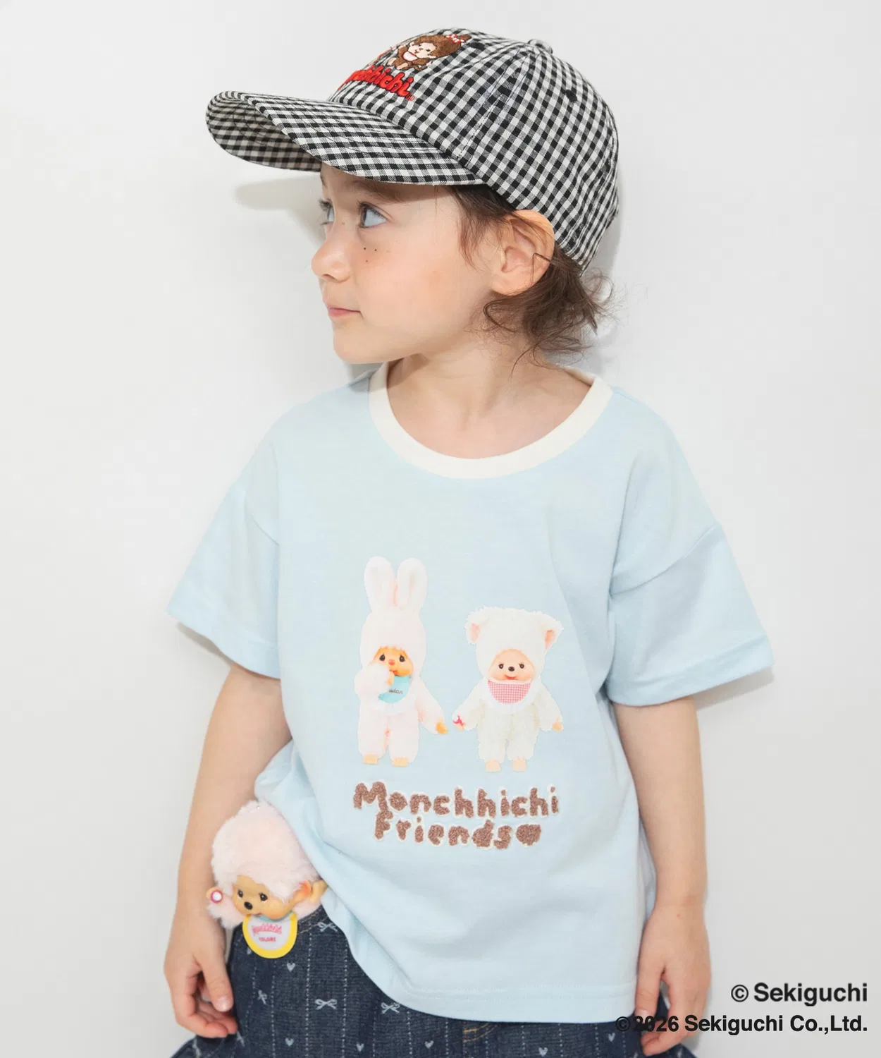 Детская футболка с длинным рукавомMonchhichi branshes, Sax Blue