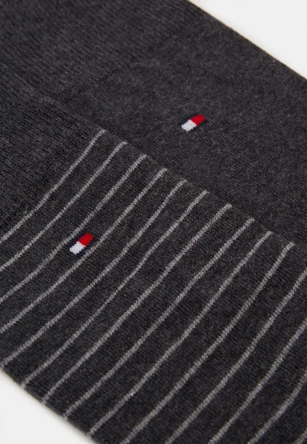 Носки 2 шт, дышащие, Stripe sock 2 pack, Tommy Hilfiger, антрацит — фото 2