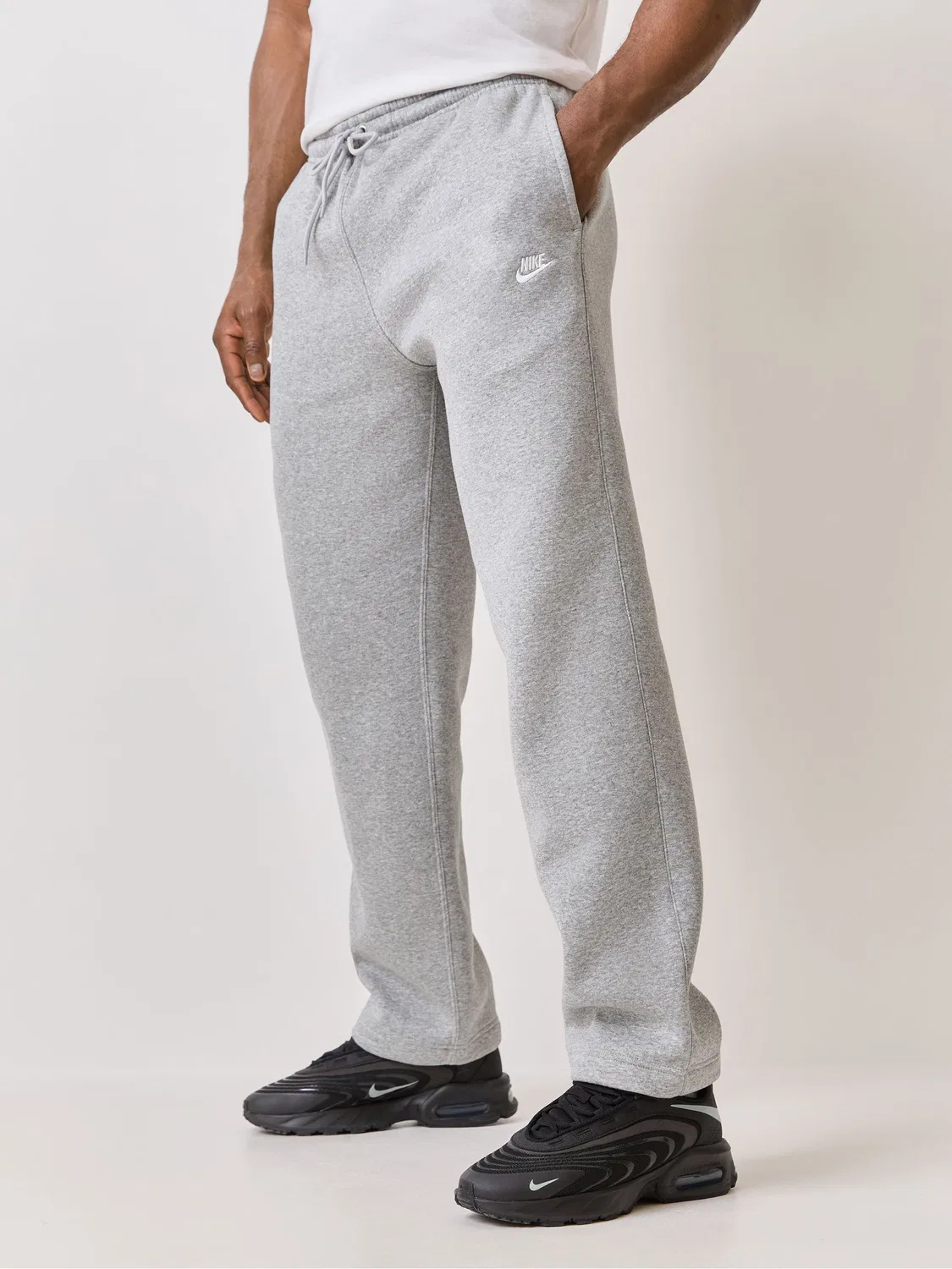 Темно-серые флисовые широкие джоггеры Nike Heather Club