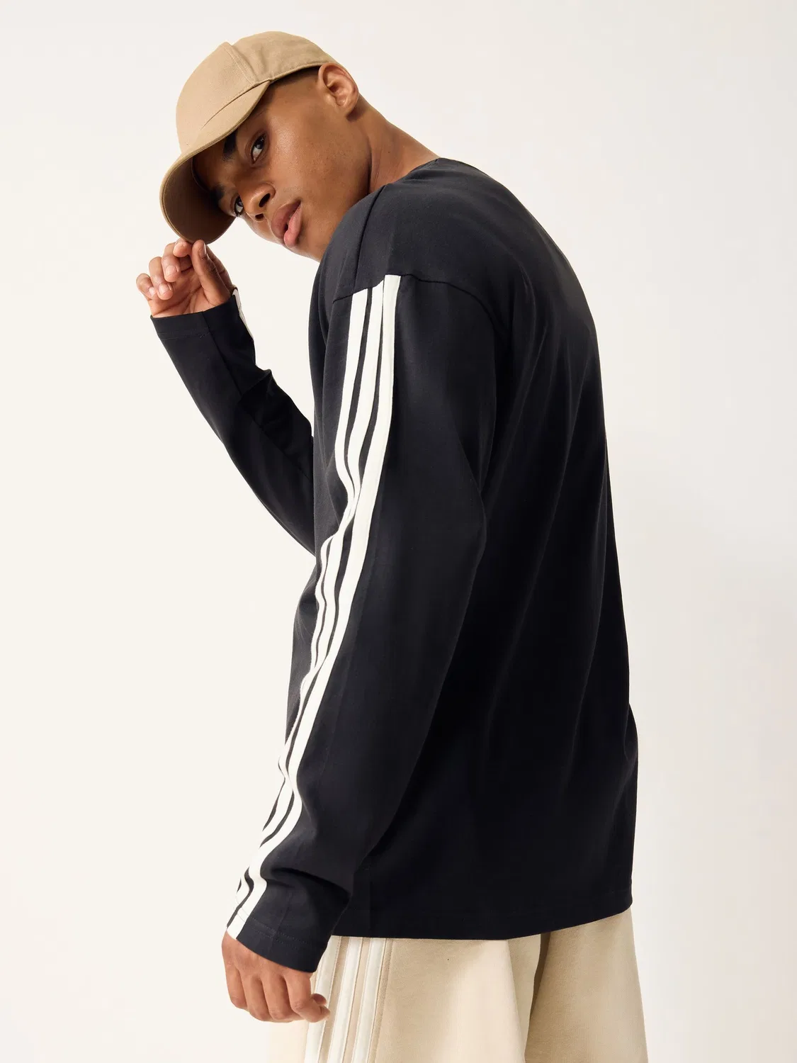Футболка с длинным рукавом adidas Kit 3-Stripes, черный — фото 3