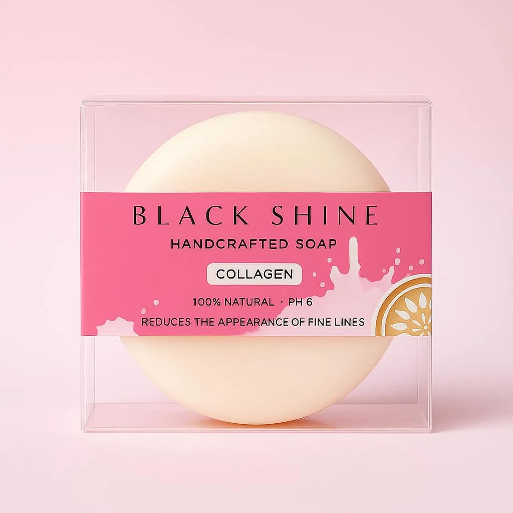 Мыло твердое с коллагеном Black Shine, 4 шт, 112.5 г Black Shine Bs