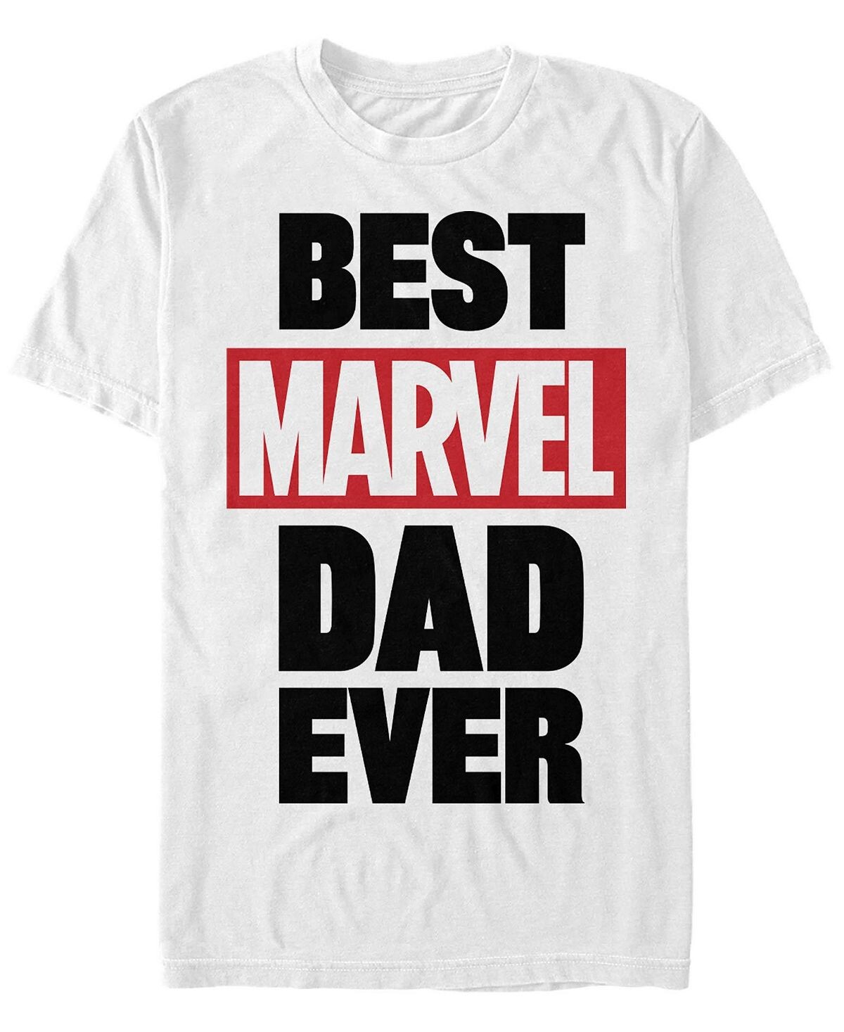 

Мужская футболка с круглым вырезом best marvel dad с короткими рукавами Fifth Sun, белый